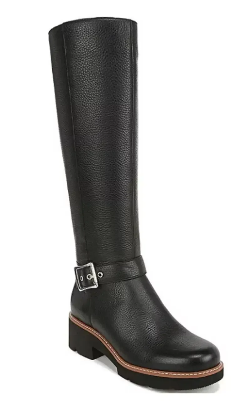 Naturalizer Womens Darry Knee High Boots US 9 Black Leather Water-Repellent NWOB